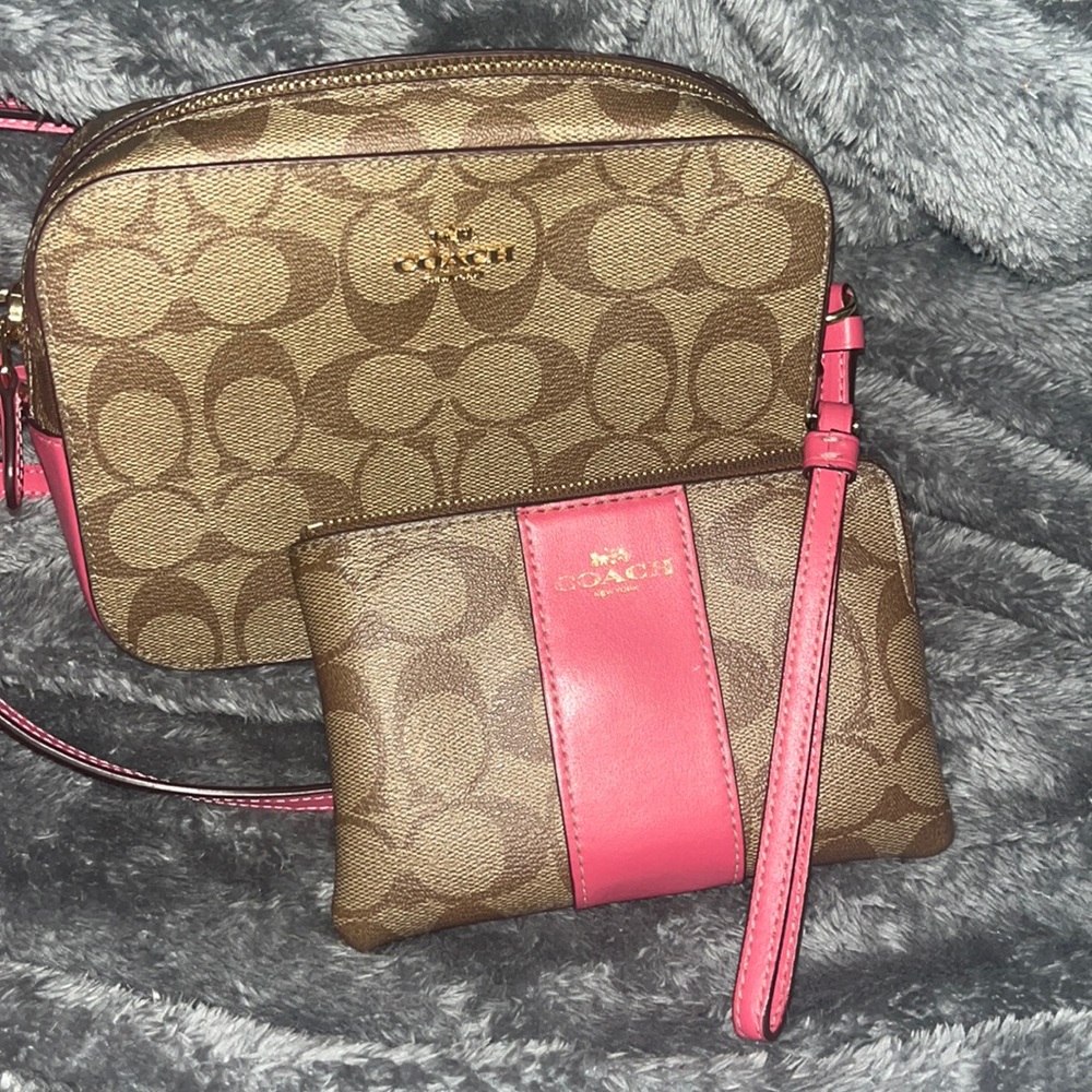 Coach mini shoulder bag & wallet
